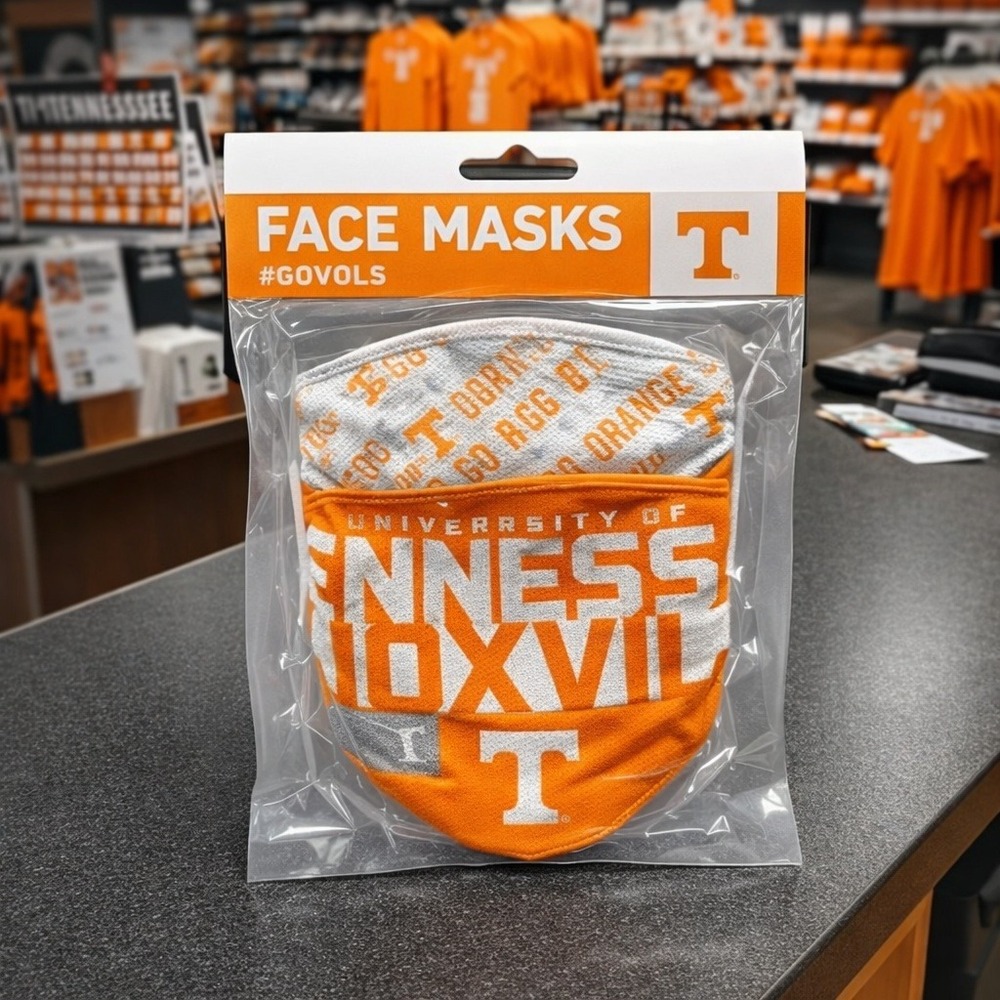 University of‎ Tennessee Volunteers Face Mask 3-Pack Orange White Vols Fan Gear